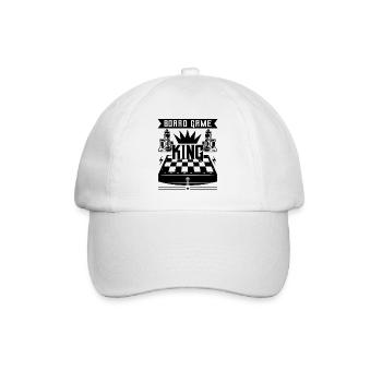 Board Game King Funny Chess Player Quotes - Baseballkappe - Weiß/Weiß - Vorne