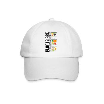 Vegetables Shirt, Plants Are The Best Medicine, - Baseball Cap - white/white - Front