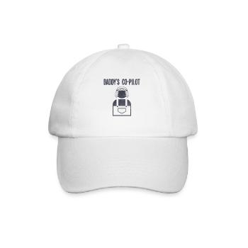 Flugzeug Pilot Fliegen Vater Co-Pilot I Geschenk - Baseballkappe - Weiß/Weiß - Vorne