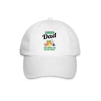 Garten Papa Lustiger Spruch Geschenk Herren - Baseballkappe - Weiß/Weiß - Vorne