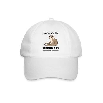 Meerkat Lover Funny Saying Gift - Baseball Cap - white/white - Front