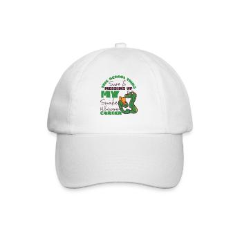 Snake Serpent This School Thing - Baseball Cap - white/white - Front