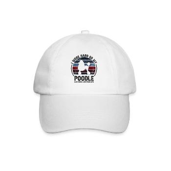 Travaillez dur - Retro Poodle - Casquette classique - blanc/blanc - Devant