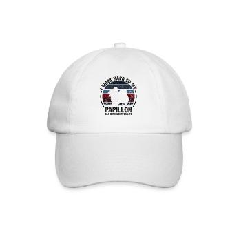 Work Hard - Retro Papillon - Baseball Cap - white/white - Front