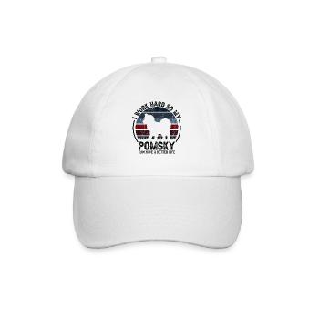 Travaillez dur - Retro Pomsky - Casquette classique - blanc/blanc - Devant