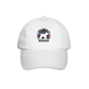 Travail acharné - Retro Schnauzer - Casquette classique - blanc/blanc - Devant