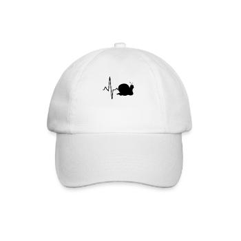 Snail Heartbeat - Baseball Cap - white/white - Front