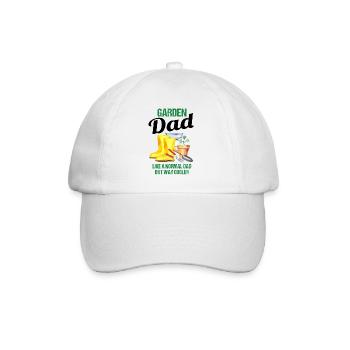 Garten Papa Lustiger Spruch Geschenk Herren - Baseballkappe - Weiß/Weiß - Vorne