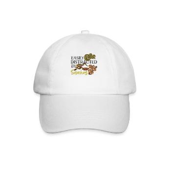 Snake Serpent Easily Distracted By - Baseball Cap - white/white - Front