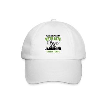 Je Ne Suis Pas À La Retraite Je Suis Jardinier - Casquette classique - blanc/blanc - Devant
