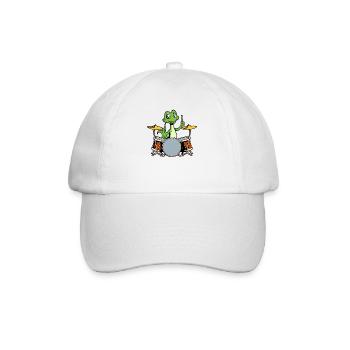 Comic Gecko Drummer - Baseball Cap - white/white - Front