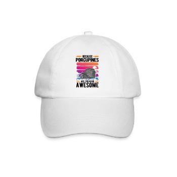 Porcupine Gift Porcupine - Baseball Cap - white/white - Front