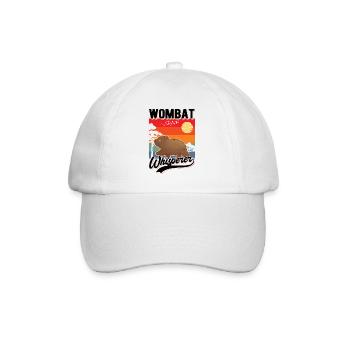 Wombat Flüsterer Wombat Whisperer - Baseballkappe - Weiß/Weiß - Vorne