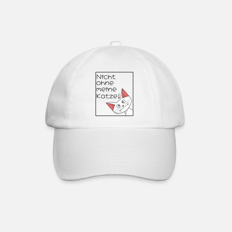 Nicht ohne meine Katze - Baseballkappe - Weiß/Weiß