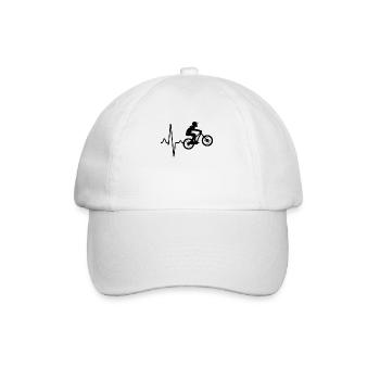 Rythme cardiaque en vélo de montagne - Casquette classique - blanc/blanc - Devant