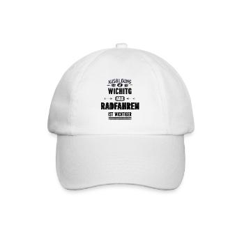 Lustiges Sprüche Design Radfahren Cooler Spruch - Baseballkappe - Weiß/Weiß - Vorne