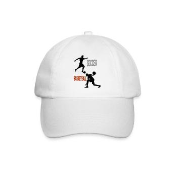 Soccer, Basketball, - Baseballkappe - Weiß/Weiß - Vorne