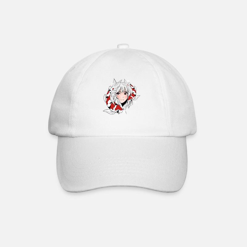Anime Otaku Koi - Baseballkappe - Weiß/Weiß