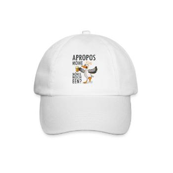 Apropos Möwe Möwie noch een Sabbel nich dat geit - Baseballkappe - Weiß/Weiß - Vorne