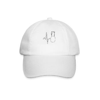 Pineapple heartbeat - Baseball Cap - white/white - Front