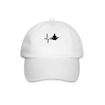 Yoga Meditation Heartbeat - Baseball Cap - white/white - Front