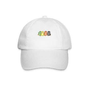 Aromantic Flag Pride LGBTQ süße Pinguin - Baseballkappe - Weiß/Weiß - Vorne