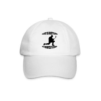 Eishockey Vater Eishockeyteam Dad Wintersport Papa - Baseballkappe - Weiß/Weiß - Vorne
