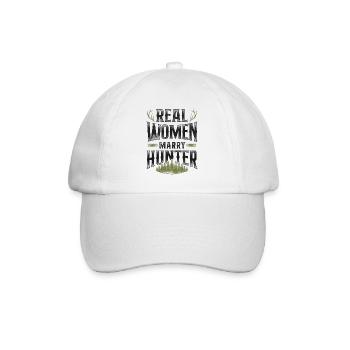 Mariage de chasseur de chasseurs de cerfs de Buck - Casquette classique - blanc/blanc - Devant