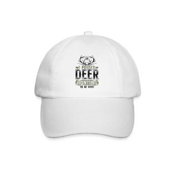 Buck Deer Hunting Hunter Vintage - Baseball Cap - white/white - Front