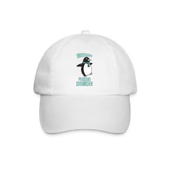 Besessene Pinguin - Baseballkappe - Weiß/Weiß - Vorne