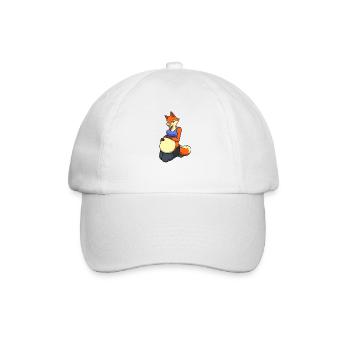 Renard avec ventre de bébé - Enceinte - Casquette classique - blanc/blanc - Devant