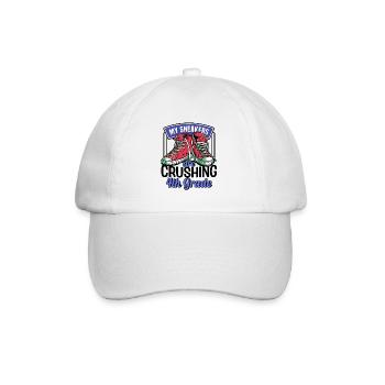 Kids Back to School Crush Sneakers for 4th Grade - Baseball Cap - white/white - Front
