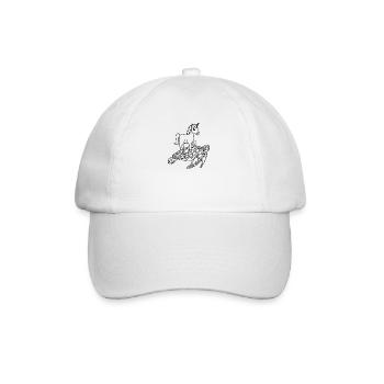 Happy unicorn and turtle lover with - Baseball Cap - white/white - Front