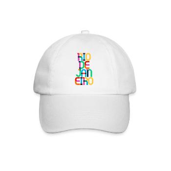 Rio De Janeiro Brazil CMYK Pop Art Style - Baseball Cap - white/white - Front