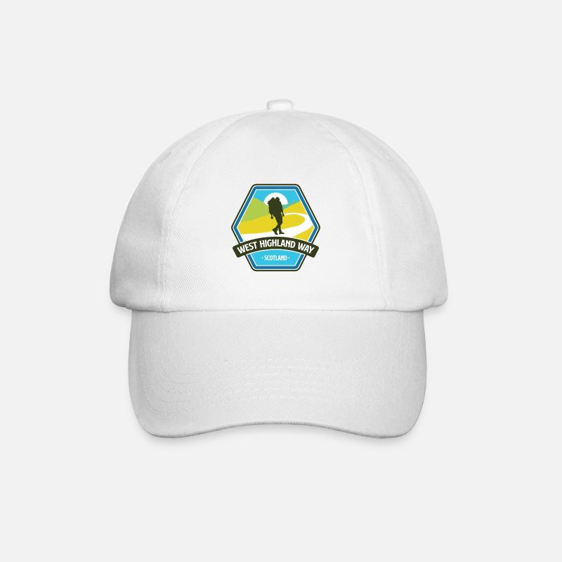West Highland Way - Schottland - Baseballkappe - Weiß/Weiß