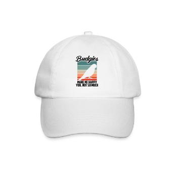 Les perruches me rendent heureux - Casquette classique - blanc/blanc - Devant