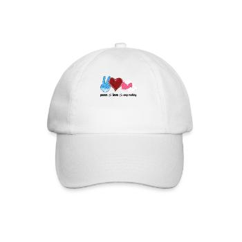 Soap Making Crafting Peace Love - Baseball Cap - white/white - Front