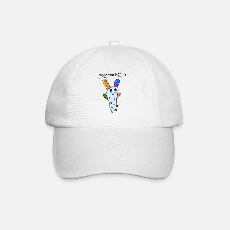 Foot the Rabbit - Baseballkappe - Weiß/Weiß
