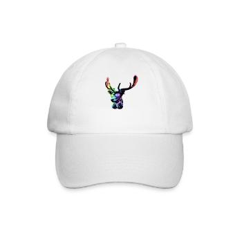 Deer DJ Neon Cool and Funny Music Animal With - Baseball Cap - white/white - Front