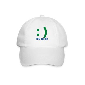 C’EST VOUS QUI DÉCIDEZ - Soyez heureux et souriez - Casquette classique - blanc/blanc - Devant