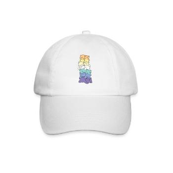 genderfaun Flag Pride LGBTQ Mignon Bear Bunch - Casquette classique - blanc/blanc - Devant