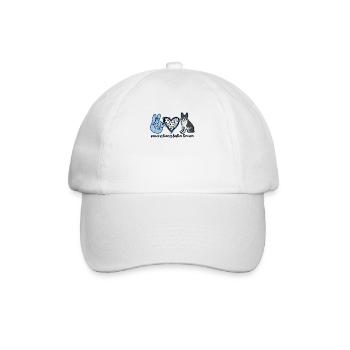 Peace Love Boston Terrier - adorable - Baseball Cap - white/white - Front