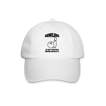 Bowling Gift Bowling Ball Bowling Cone Bowler - Baseball Cap - white/white - Front