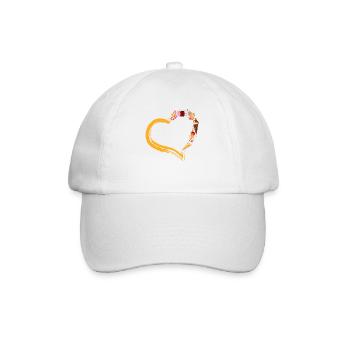 Ice Cream Heart Cone Popsicle - Baseball Cap - white/white - Front