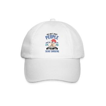 Silk Chicken Gift Silkie Chicken - Baseball Cap - white/white - Front