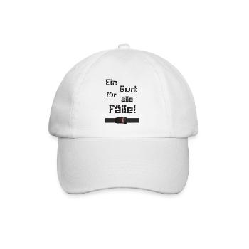 Ein Gurt für alle Fälle - Baseballkappe - Weiß/Weiß - Vorne