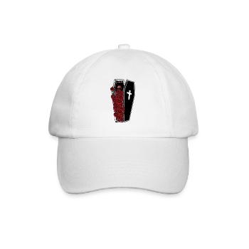 Gothic Totenkopf Rosen Tod Grab Ästhetisches - Baseballkappe - Weiß/Weiß - Vorne