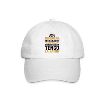 Je Suis Un Ingénieur J'ai Toujours Raison - Casquette classique - blanc/blanc - Devant