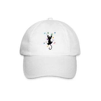 Bouldering Boulder Cat Climb Rock Climber Trekking - Baseball Cap - white/white - Front
