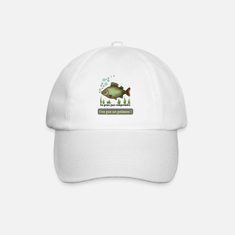 poisson vert : tu peux pas comprendre ! - Casquette classique - blanc/blanc